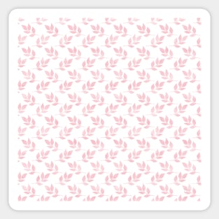 Rose Gold Glitter Foliage White Design Sticker